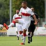 Marco Grüttner (hier im Trikot der Traditionsmannschaft des VfB Stuttgart bei einem Spiel in diesem Jahr) spielt nun für den FSV Weiler zum Stein.