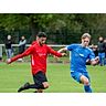 Luis Faber (r.) vom RSV Büblingshausen leitet mit seinem Treffer die Aufholjagd in der Fußball-Gruppenliga gegen den FSC Cappel ein. (Archivbild) © Jenniver Röczey