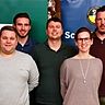 Der neue Kreis-Schiedsrichter-Ausschuss Rhein-Pfalz von links: Sven Tritt, Tom Bauer, Jens Schmidt, Nicole Maurer und Daniel Heil – Adrian Kokott fehlt