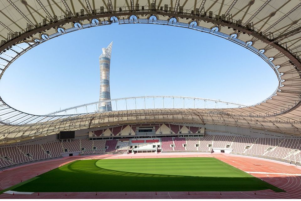 Das Khalifa International Stadium ist einer der Spielorte für die WM in Katar, die am Sonntag beginnt.