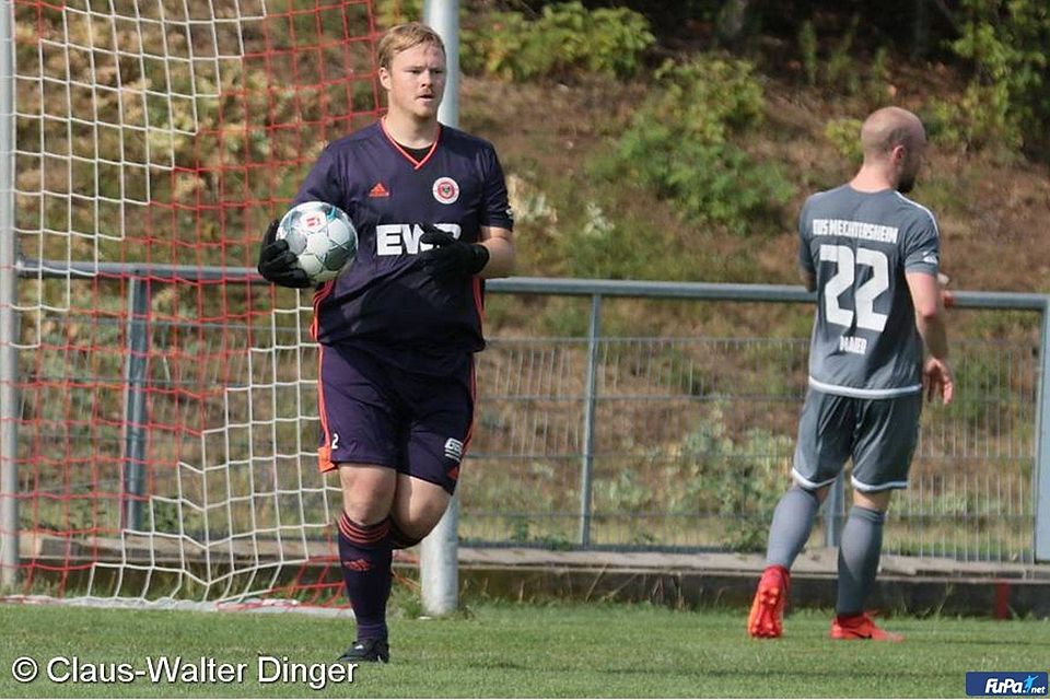 Nicht die Nummer eins, sondern die Nummer zwölf trug Daniel Diel beim Oberligisten TSG Pfeddersheim.