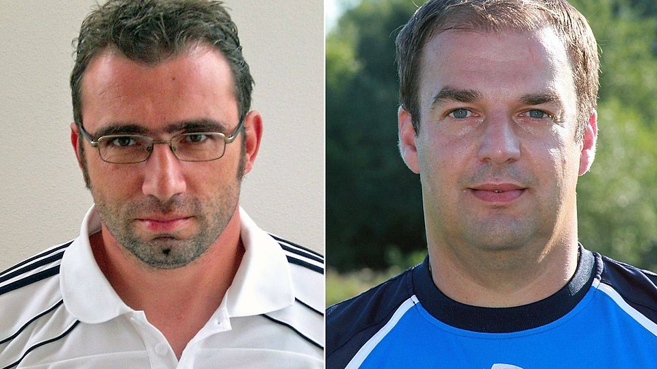 Jörg Gottfried und Thomas Wiesneth bleiben auch nächste Saison Trainer in Hirschau und Ehenfeld. Fotos: TuS/WE und DJK