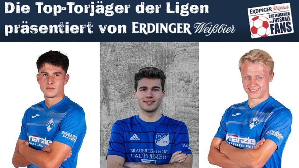 Verfolgt vom FVI-Duo: Manuel Merk wird Torschützenkönig in der Landesliga Südwest.