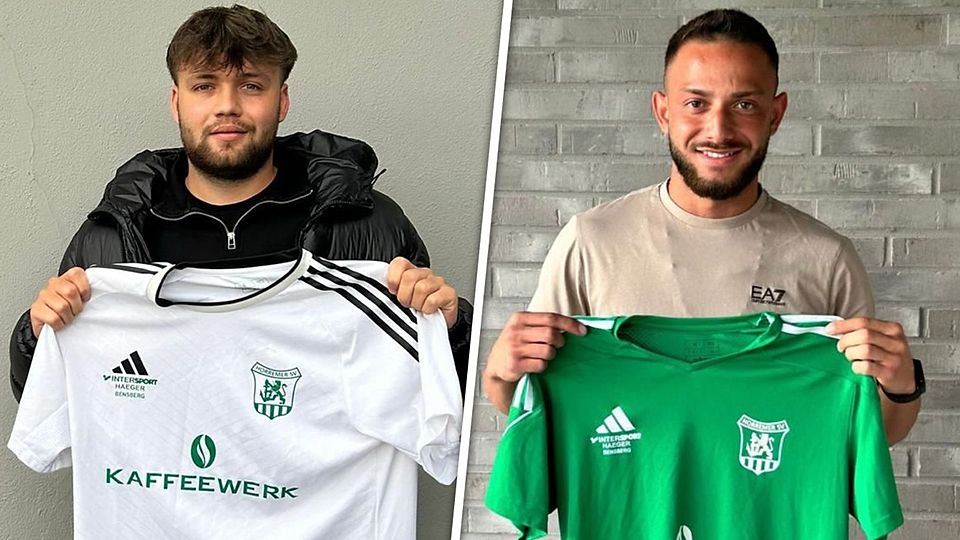 Alexander Holl (li.) sowie Eray Uzunal (re.) laufen künftig für den Horremer SV auf.