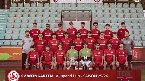 Mannschaftsfoto: A-Jugend (U19) - SV Weingarten - Saison 25/26