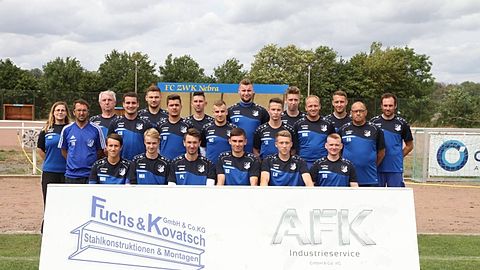 Erste Männermannschaft des FC ZWK Nebra.