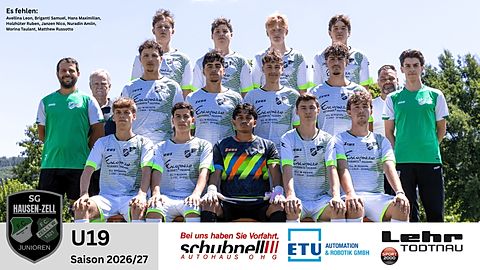 Mannschaftsfoto: A-Jugend (U19) - FC Zell i.W. - Saison 26/27