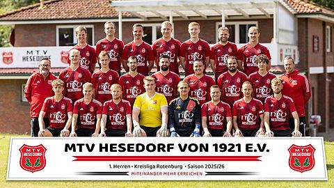Mannschaftsfoto: Herren - 1. Mannschaft - MTV Hesedorf - Saison 25/26