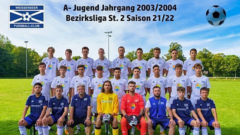 Weißenseer FC U19 Mannschaftsfoto Saison 2021/22