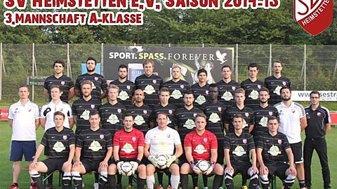 SV Heimstetten III Saison 2014/2015
nicht im Bild; D. Buffler, A. lo Bosco, F. lo Bosco, D. Vasic, K. Schwarz, M. Cerovsky, P. Mittermeier, H. Erben, E. Fino