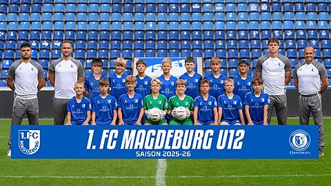 Mannschaftsfoto: D-Jugend (U12) - 1. FC Magdeburg - Saison 25/26
