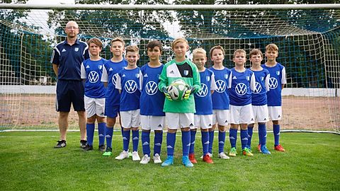 Reihe von links nach rechts: Karsten Meißner (Trainer), Leon Wilke, Oskar Schweitzer, Miko Schliebner, Emil Jaecks, Finn Lukas Weißig (Tor), Lukas Kurtz, Danny Elias Grabbert,  Jamie Elias Friedmann, Noah Huber, Louison Heinecke

Es fehlen: Nick Kwiatkowski (Tor), Tom Wegener