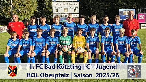 Mannschaftsfoto: C-Jugend (U15) - 1. FC Bad Kötzting - Saison 25/26