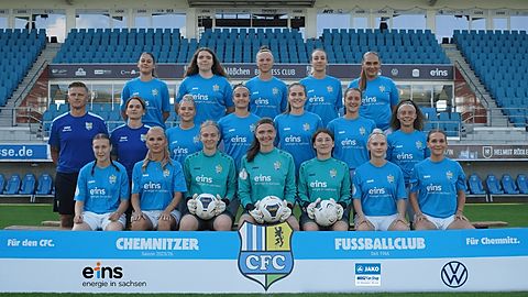 Mannschaftsfoto: Frauen - 1. Mannschaft - Chemnitzer FC - Saison 25/26