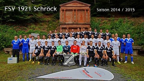 Das komplette Senioren- Team des FSV Schröck:

Hintere Reihe von links:Marcel Damm, Christian Nahrgang, Manuel Schäfer, Josef Bodenbenner, Sven Schmitt, Matthias Pape, Lukas Greb, Pascal Breitenmoser, Lukas Münch, David Klein, Brian Davis

Mittlere Reihe von links: Antonino Alfano (Masseur), Trainer, Reinhard Grün (Trainer Schröcker Reserve), Marcel Eichler (Spieler und Co- Trainer FSV Schröck), Dirk Debelius (Torwart- Trainer), Simon Rommelpacher, Maximilian Merz,Philipp Löber, Hasan Sener, Patrick Ebert, Fabian Feußner, Christian Max, Ivo Pfalz, Mehmet Kocak, Steffen Rechner, Manuel Nozulak, Jakob Hafer, Reinhard Kraus (Spielausschuss), Philipp Willershausen, Andreas Schmitt (Spielausschuss), Hendrik Schylla (Trainer FSV Schröck Reserve), Markus Kubonik (Trainer)

Vorderer Reihe sitzend von links: Dario Kleisner, Sebastian Schleich, Malte Brass, Wagner, Patrick Schein, Florian Eidam, Jonas Wagner, Julian Kraus, Bahtiyar Yildiran, Roman Herdt

Auf dem Mannschaftsfoto fehlen: Tim Schott, Hakan Keskin, Daniel Wolf, Phillip Falk, Simon Koch, Chang Ho Kang, Lukas Rommelspacher, Florian Forchheim, Daniel Martinez, Moritz Böhm, Patrick Marczcoh, Leo Usbeck, Takafumi Yazawa, Atze Schmitt (Physiotherapeut) Andreas Wagner (Platz- und Zeugwart)

(Die Trikotfarben haben keinen Einfluss auf die Kaderspieler der 1. und 2. Mannschaft!!!)