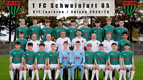 Mannschaftsfoto: B-Jugend (U17) - 1. FC Schweinfurt 05 - Saison 25/26