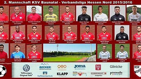2. Mannschaft KSV Baunatal - Verbandsliga Hessen Nord 2015 / 2016