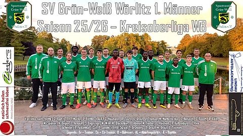 Mannschaftsfoto: Herren - 1. Mannschaft - SV Grün-Weiß Wörlitz - Saison 25/26