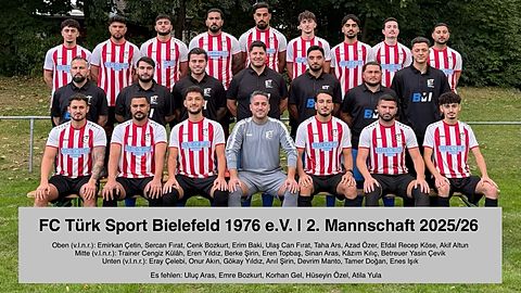 Mannschaftsfoto: Herren - 2. Mannschaft - FC Türk Sport Bielefeld - Saison 25/26