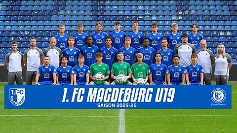 Mannschaftsfoto: A-Jugend (U19) - 1. FC Magdeburg - Saison Frühjahr 26	