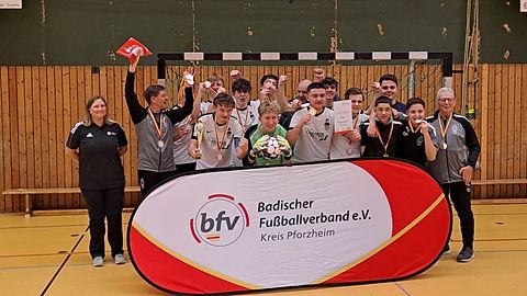 1. Platz Hallenkreismeisterschaft Fußballkreis Pforzheim U17