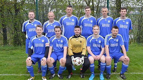 hintere Reihe v.li.: Trainer Trautner T.,Gradl J.,Plasche B.,Held T.,Wölfel T.,Kühlein A.,vordere Reihe v.li.: Pfleger A. Schmitt O.,Reichel C.,Löckler C.,Nothaft C.