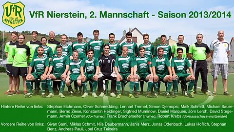 Mannschaftsfoto des VfR Nierstein 1911 e.V. - Saison 2013/14. Foto: KaWe