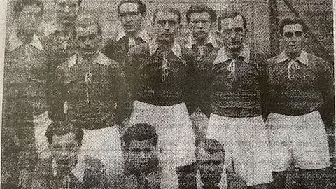 Hinten von links: Lorenz, Kilb, Seidel, Sturm, Berg, Elzenheimer, Opper, von Hain.
 Vorne: Hohmann, Reisig, Börner.