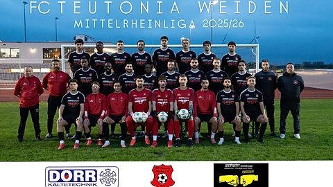 Mannschaftsfoto: Herren - 1. Mannschaft - FC Teutonia Weiden - Saison 25/26