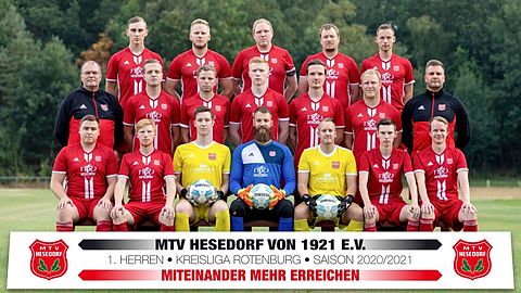 MTV Hesedorf - 1. Herren - Saison 2020/2021   ||   Es fehlen Tobias Klein, Björn Dieckmann, Alexander Ströhla, Jannik Treu und Daniel Tiedemann.