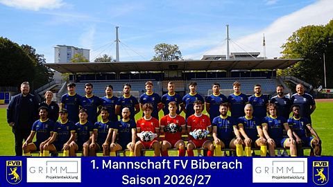 Mannschaftsfoto: Herren - 1. Mannschaft - FV Biberach/Riß - Saison 26/27