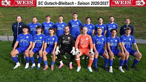 Mannschaftsfoto: Herren - 1. Mannschaft - SC Gutach-Bleibach - Saison 26/27
