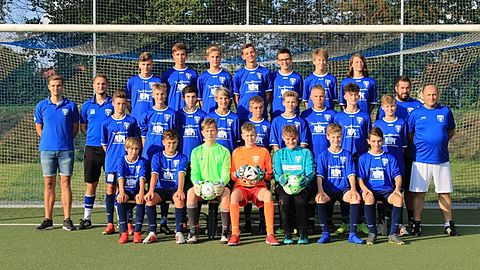 Mannschaftsfoto der C1-Junioren zur Saison 2019/20