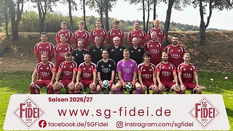 Mannschaftsfoto: Herren - 2. Mannschaft - SG Fidei 2015 - Saison 26/27