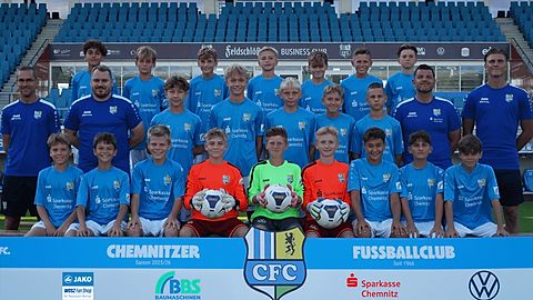 Mannschaftsfoto: C-Jugend (U14) - Chemnitzer FC - Saison 25/26