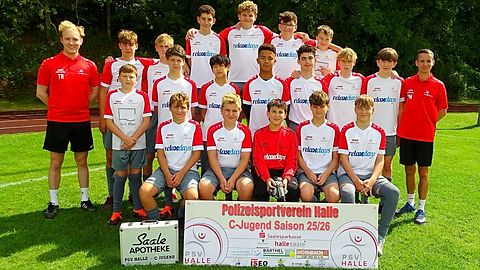 Mannschaftsfoto: C-Jugend (U15) - Polizei SV Halle - Saison 25/26