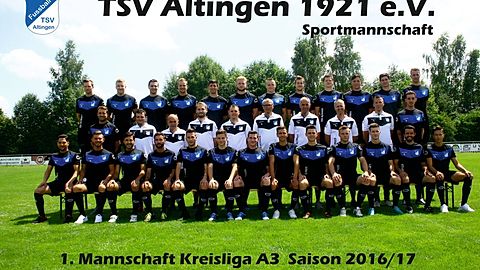 Kader 1. Mannschaft Saison 2016/2017