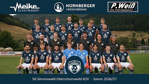 Mannschaftsfoto: Herren - 3. Mannschaft - SG Simonswald/Obersimonswald - Saison 26/27