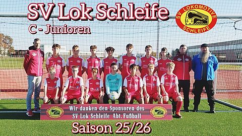 Mannschaftsfoto: C-Jugend (U15) - SV Lokomotive Schleife - Saison 25/26