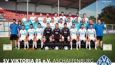 Offizilles Mannschaftsfoto das SV Viktoria 01 e.V. Aschaffenburg (© Marian Hartmann/Viktoria Aschaffenburg)