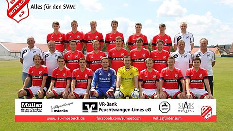 hintere Reihe v.l.: Tom Wassermann, Marcus Baumann, Nico Saulich, Frederik Stark, Simon Gaugler, Hannes Adamek, Physiotherapeut Pavel Kostenko
mittlere Reihe v.l.: TW-Trainer Rainer Witzgall, Vorstand Martin Waldmann, Matthias Ballbach, Manuel Beck, Raphael Soldner, Bernd Engelhardt, Michael Zwirner, Co-Trainer Martin Saulich, Trainer Werner Pfeuffer
vordere Reihe v.l.: Thomas Ballbach, Philip Witzgall, Alexander Schneider, Andreas Heßler, Daniel Heßler, Benedikt Schwarz, Sven Köhler, Andreas Schneider
Es fehlt: Spielleiter Stefan Arold