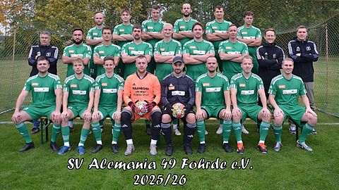 Mannschaftsfoto: Herren - 1. Mannschaft - SV Alemania 49 Fohrde - Saison 25/26