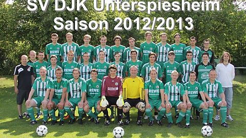 Der Kader des SV DJK Unterspiesheim in der Saison 2012/2013
I. Mannschaft (Landesliga Nord-West) und II. Mannschaft (A-Klasse Schweinfurt 3)