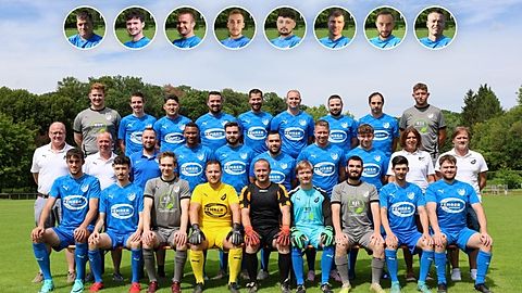 Vordere Reihe von links nach rechts: Nicolas Bolich, Lucas  Bopp, Mick Abele, Rico Schultheiss, Mario Hausknecht, Alexander Dost, Andre Fernandes, Dominic Rubey, Simon Metzler.
Mittlere Reihe von links nach rechts: Torsten Witte (Vorstand Organisation), Marcus Schäfer (Vorstand Sport), Jan Bayer (Spielertrainer), Patrick Mann, Max Essert, Kevin Schneider, Ralf Krüger, Tim Schön da Silva, Viola Spitzer (Vorstand Verwaltung/Finanzen), Marco Witte (Förderkreis).
Obere Reihe von links nach rechts: Nico Scheuring, Christian Becker, Hossain Hossaini, Benedikt Oberle, Roman Spitzer, Silas Fuchs, Nico Sinibaldi, Alexander Zimmermann, Enrico Maßfeller.
Eingeklinkt von links nach rechts: Emil Zimmermann, Maik Weindl, Marcel Schumilas, Marcel Ziegler, Alexandr Zlatovcen, Marcel Hockenberger, Daniel-Marius Bora, Oleg Wagner.