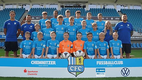 Mannschaftsfoto: D-Jugend (U13) - Chemnitzer FC - Saison 25/26