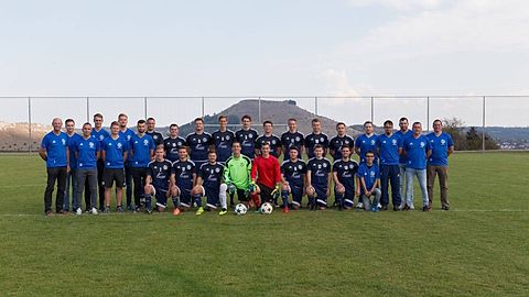 Teamfoto 1.Mannschaft vor dem Heimspiel gegen den SV Waldhausen II am 07.10.18