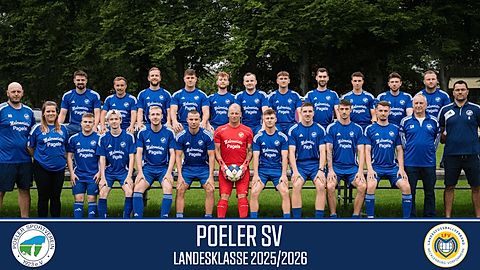 Mannschaftsfoto: Herren - 1. Mannschaft - Poeler SV 1923 - Saison 25/26