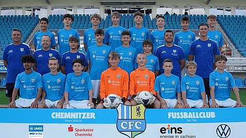 Mannschaftsfoto: C-Jugend (U15) - Chemnitzer FC - Saison 25/26