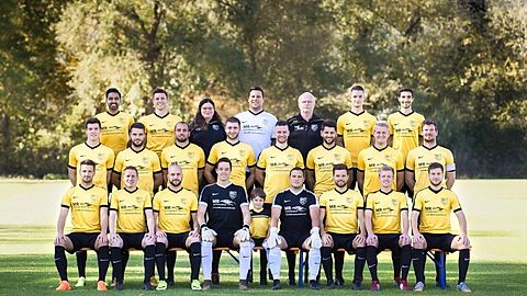 Hintere Reihe von links: Ahmet Keysan, Lukas Riedmüller, Ramona Jaensch (Physiotherapeutin), Steffen Breinlinger (Trainer), Volkhard Ohnmacht  (Vorstand Spielbetrieb), Leon Ratzer, Maximilian Moser
 
Mittlere Reihe von links: Darius Steiner, Benjamin Huber, Dominik Maus, Mathias Reichmann, Simon Götz, Philipp Wehrle, Nicolai Haves,
Manuel Huber
 
Untere Reihe von links: Alexander Stein, Claudius Hirt, Jochen Glunk, Moritz Küssner, Jonathan Breinlinger, Christian Jaensch, Stefan Schmid,
Tobias Kienzler, Marcel Huber