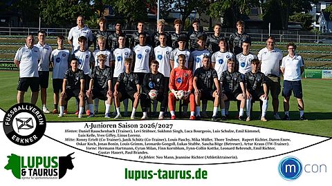 Mannschaftsfoto: A-Jugend (U19) - FV Erkner 1920 - Saison 26/27